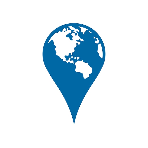 Vector pin map location pointer logo design