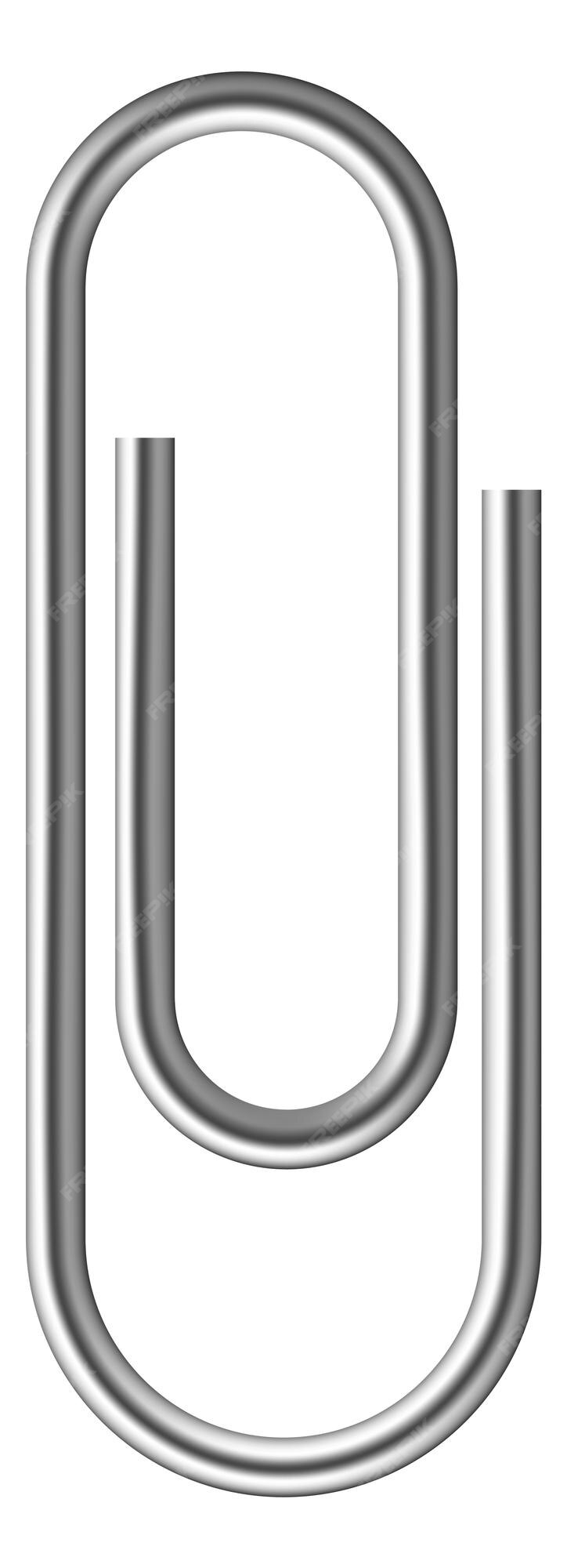 Premium Vector | Pin paper clip realistic metal glossy fastener