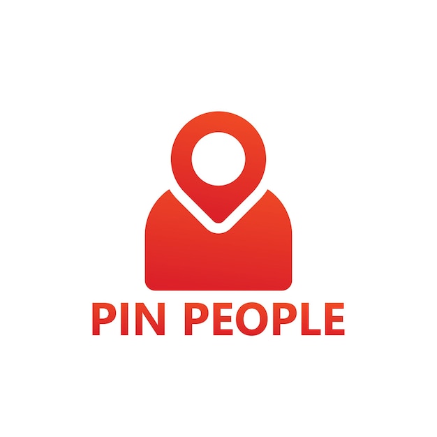 Pin persone logo modello design