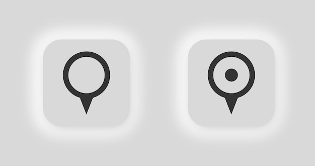 Pin point icon Geolocation symbol Sign gps location vector