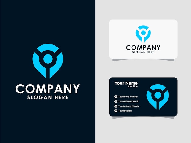 Pin point location logo template
