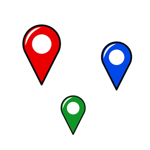 Vector pin pointer location icon vector