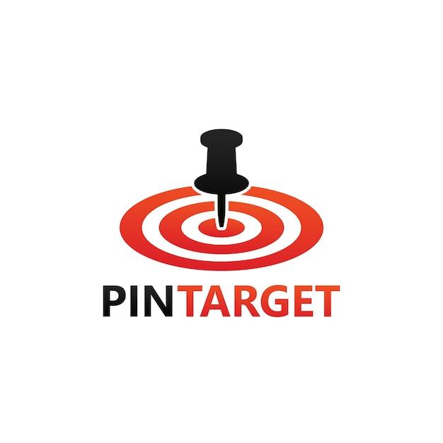 Дизайн шаблона логотипа pin target