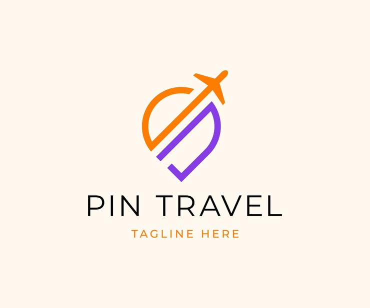 PIN 여행 장소 목적지 휴가 로고