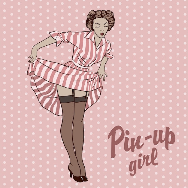 Vector pin up girl