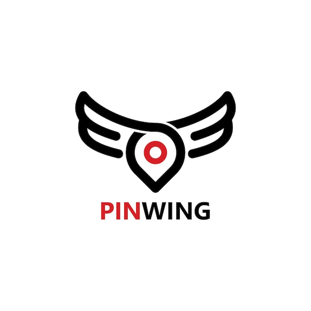 Pin Wing Logo sjabloonontwerp