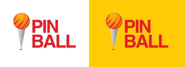 Pin with ball creative logo design