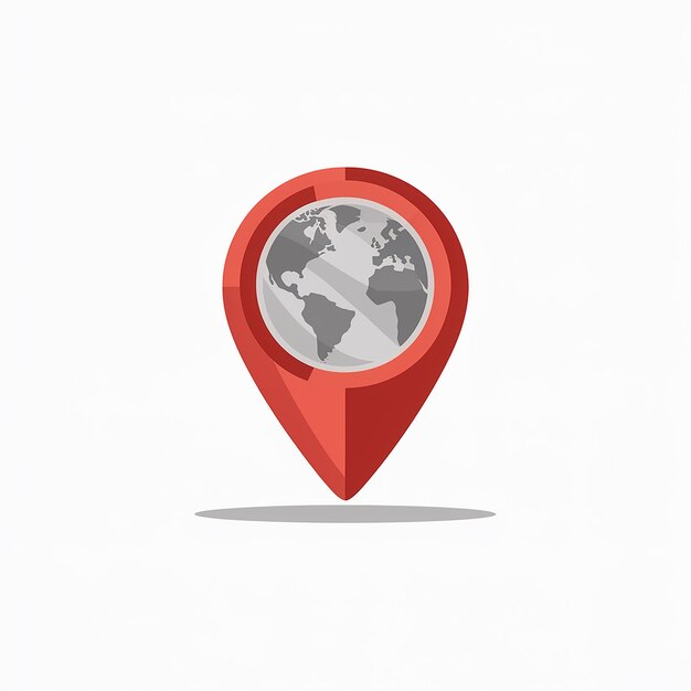 Vector a pin with a map of the world on it