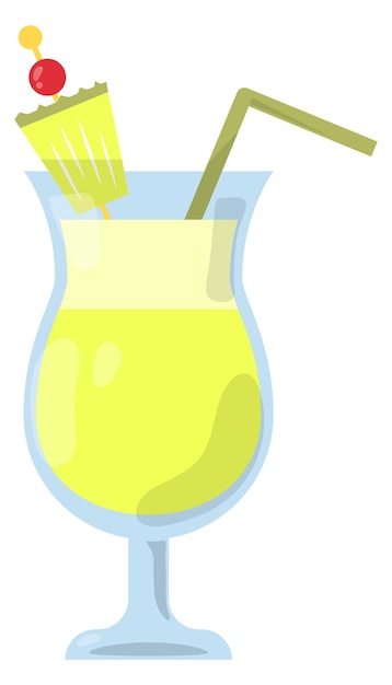 Pina colada icon Alcohol fruit cocktail drink