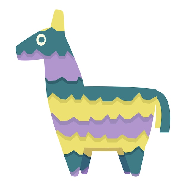 Pinata 아이콘 만화 벡터 멕시코 당나귀 사탕 파티