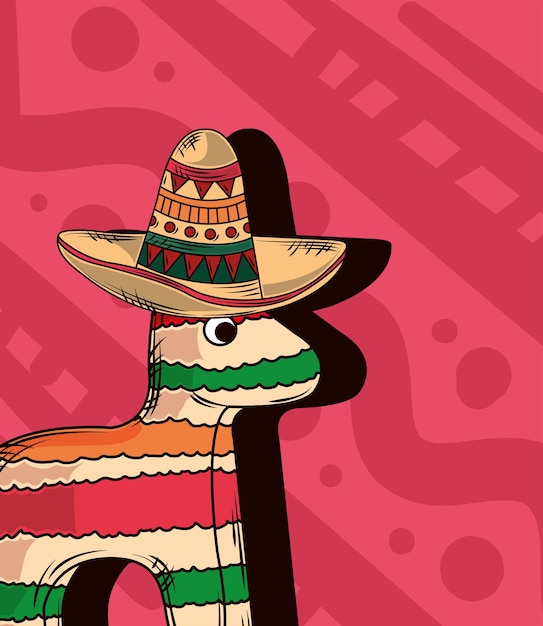 Pinata with mexican hat