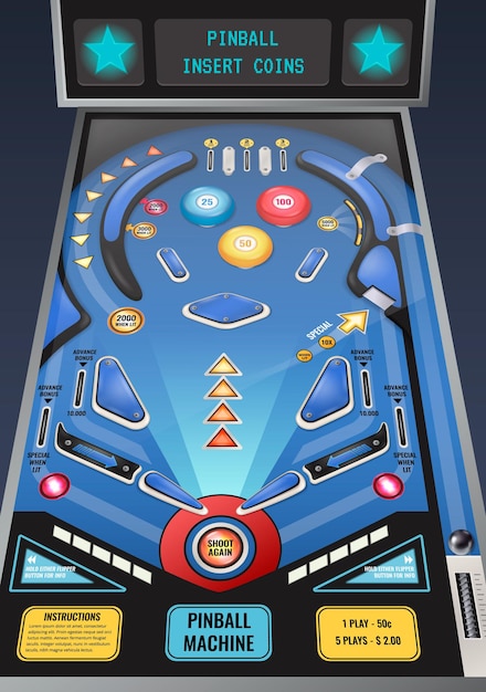 Pinball slot machine illustration