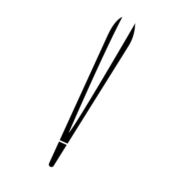 Pincet pictogram logo vector ontwerpsjabloon