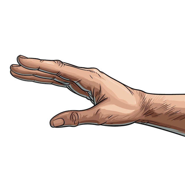 Pinching hand vector on white background