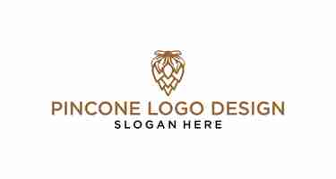 Vector pincone logo design