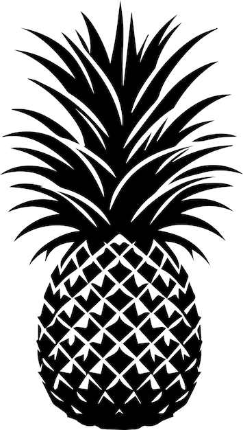 Pine apple vector silhouette illustration 3