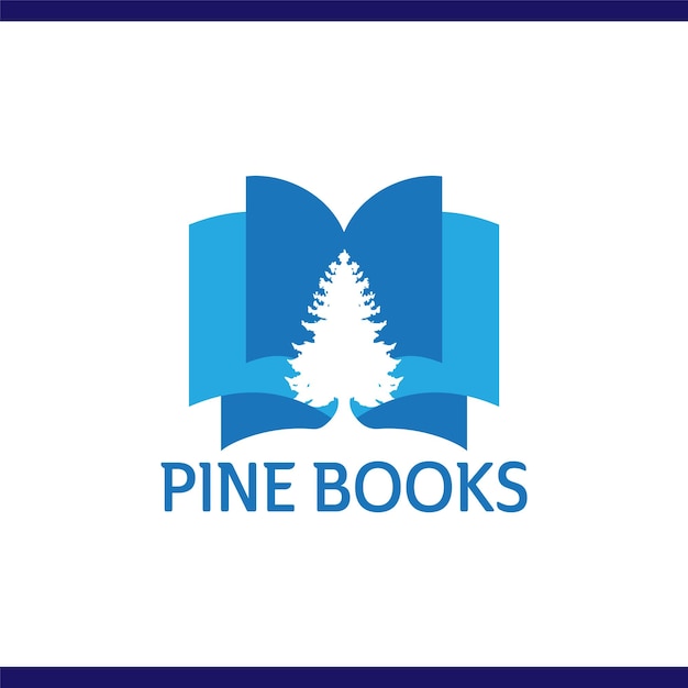 Vector pine book logo icon vector template