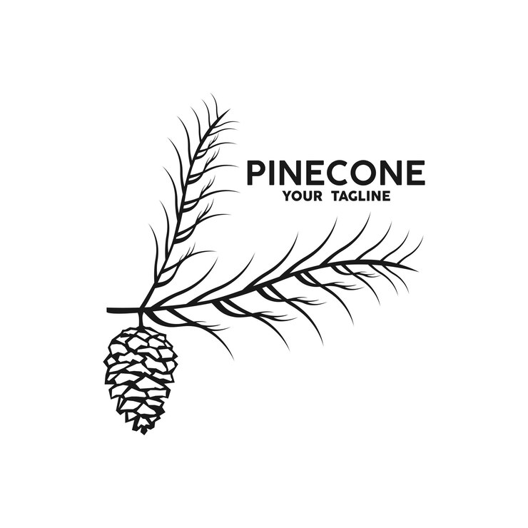 Vector pine cone icon logo design vector