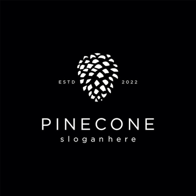 Pine cone logo design hipster vintage