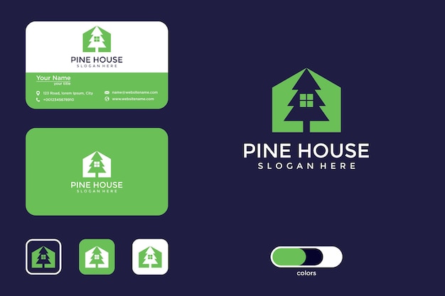 Pine home logo design and business card