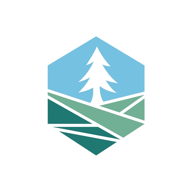 Pine park logo template