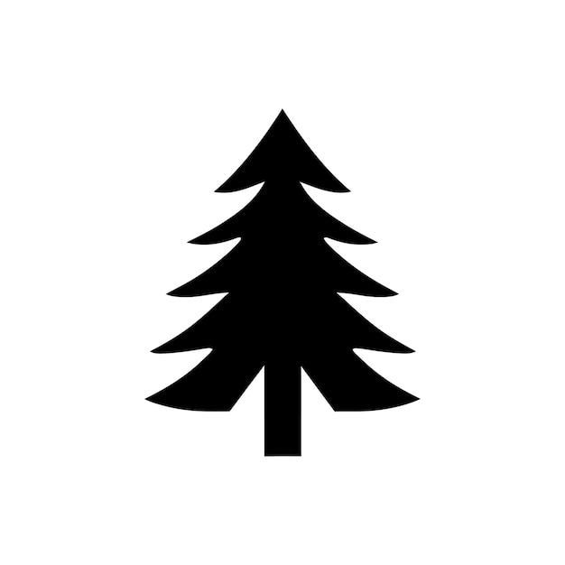 Vector pine tree icon eenvoudige vector illustratie