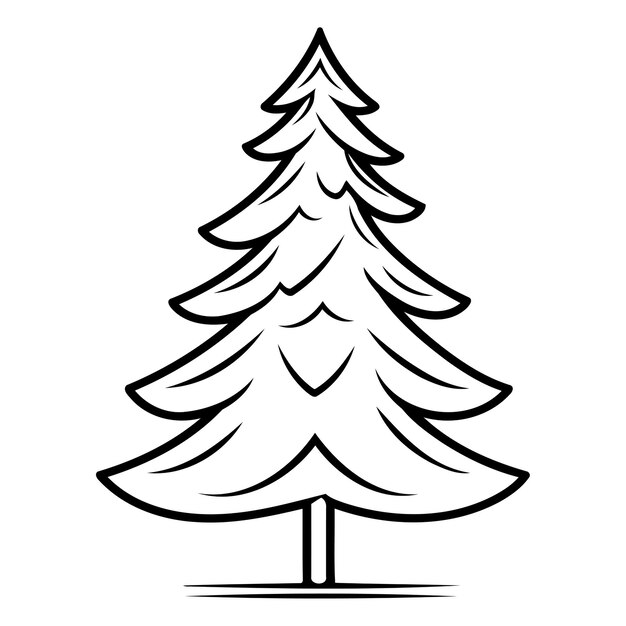 Pine tree icon Simple illustration of pine tree vector icon for web