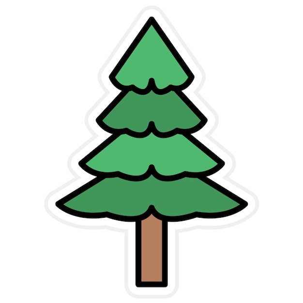 Vector pine tree icon vector image can be used for autumn