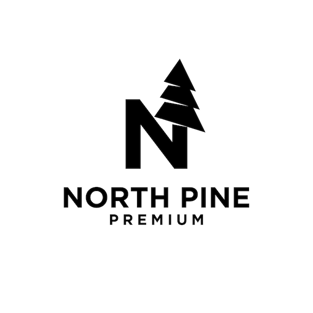 Pine Tree letter initiële logo pictogram ontwerp