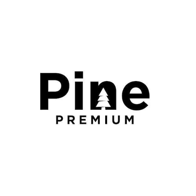 Pine Tree letter initiële logo pictogram ontwerp