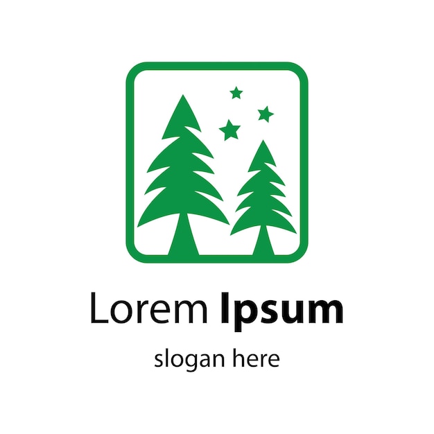 Pine tree logo afbeeldingen illustratie