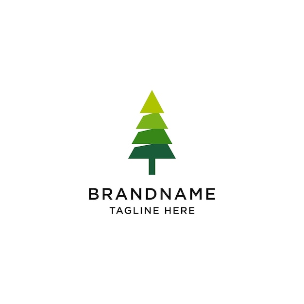 Pine Tree Logo Icon Design Template Vector Illustration