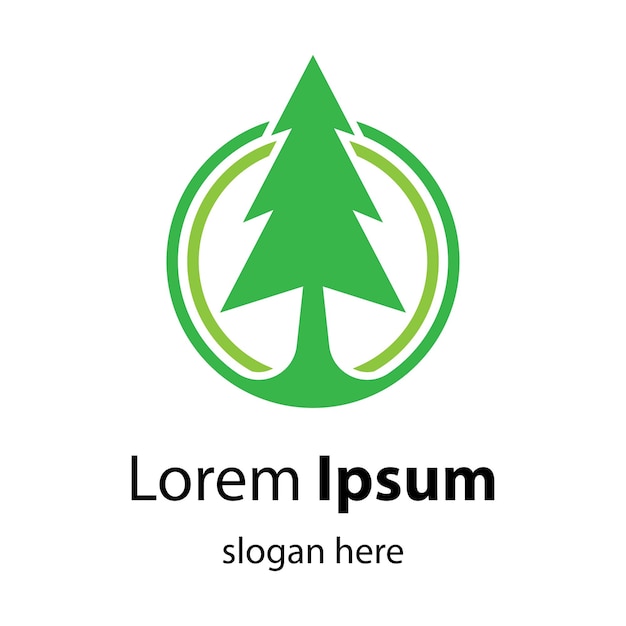 Pine tree logo images illustration