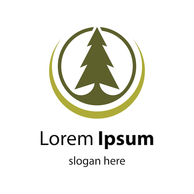 Pine tree logo images illustration