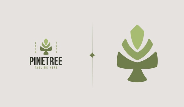 Pine Tree Logo Template Universeel creatief premium symbool Vector illustratie Creative Minimal design template Symbool voor Corporate Business Identity