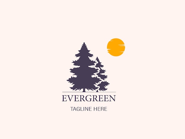 Pine tree Logo template