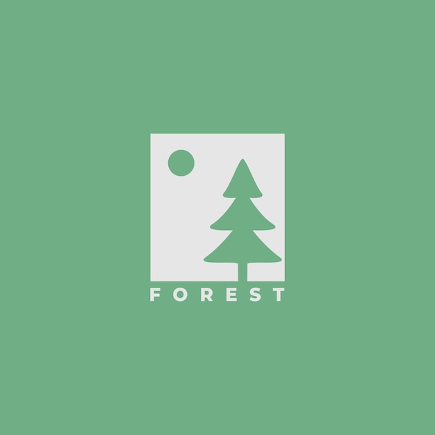 Pine Tree logo vector illustratie ontwerp, Forest logo ontwerp, Evergreen Fir logo ontwerp