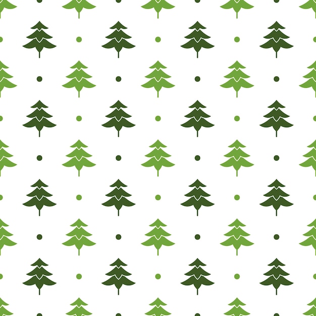 Vector pine tree seamless pattern background