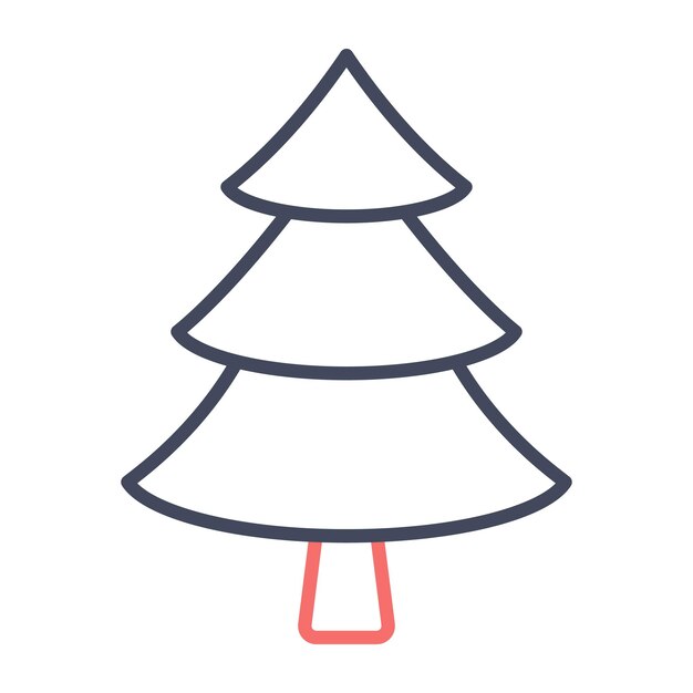 Pine Tree Vector Illustratie Stijl