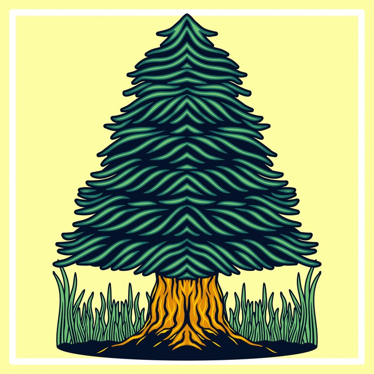 Vector pine tree vector