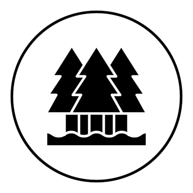 Pine vector icon Can be used for Winter iconset
