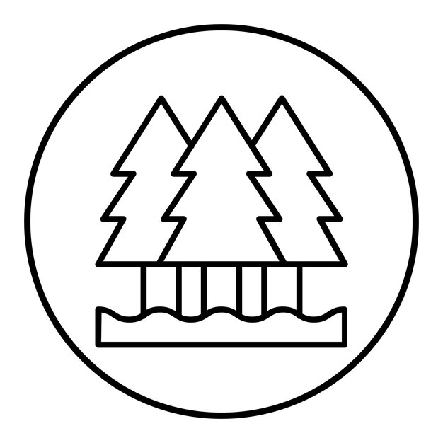 Pine vector icon Can be used for Winter iconset