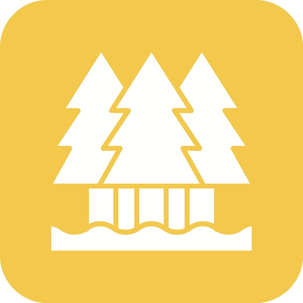 Pine vector icon Can be used for Winter iconset