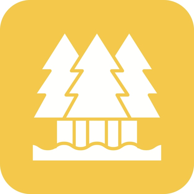 Pine vector icon Can be used for Winter iconset