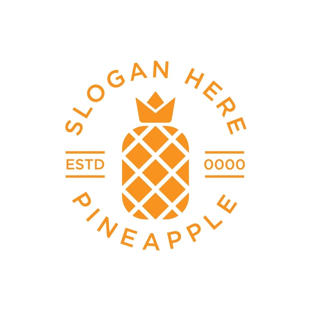 Vector pineapple business logo design