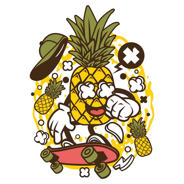 Pineapple cartoon character