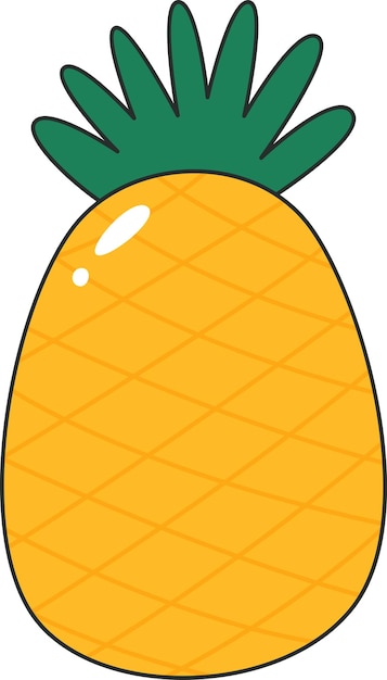 Vector pineapple cartoon fruit