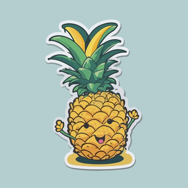 Pineapple cartoon vector