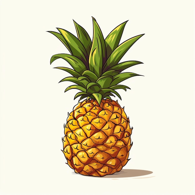 Vettore vettore di cartoni animati di ananas