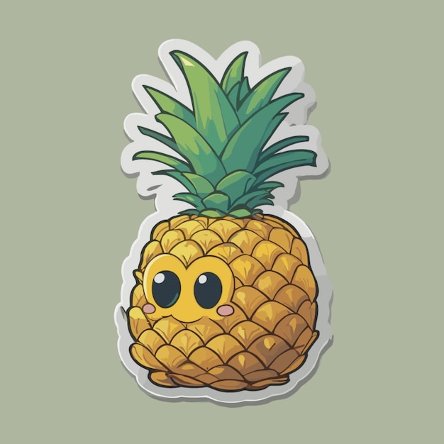 Vector pineapple cartoon vector